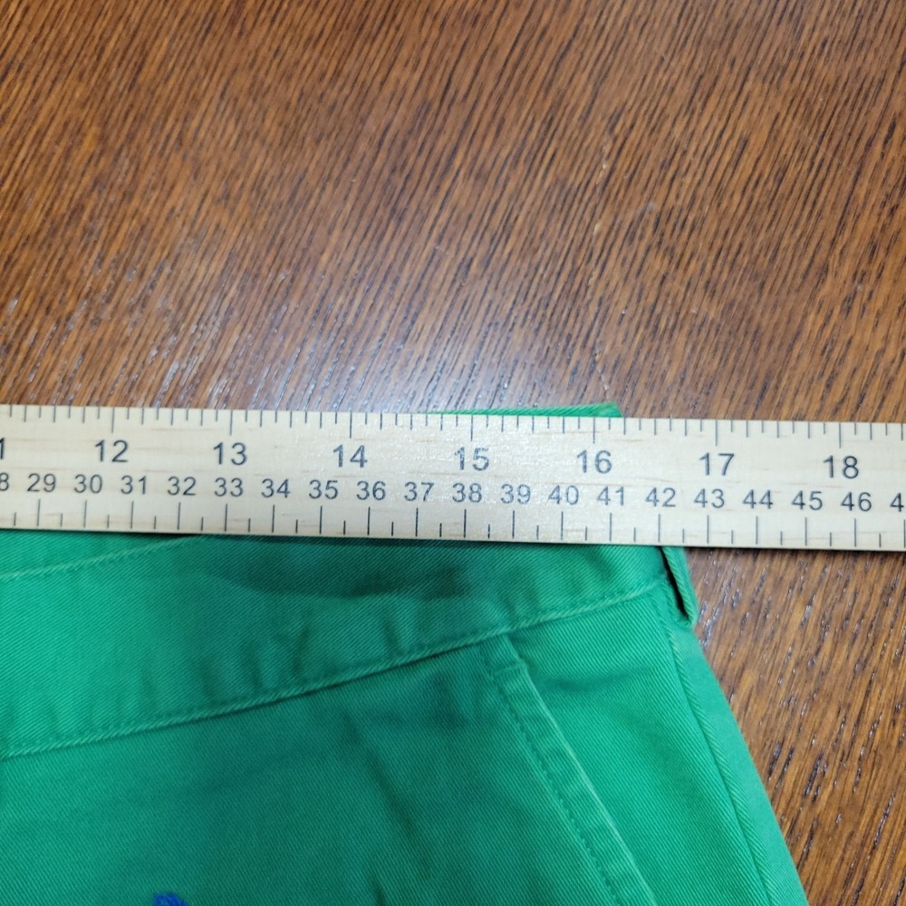 Polo Ralph Lauren Shorts Mens 34 Green Whale Print Cotton Chino Preppy - Picture 6 of 8